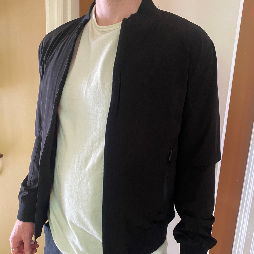 Zara Men’s Black Bomber Jacket